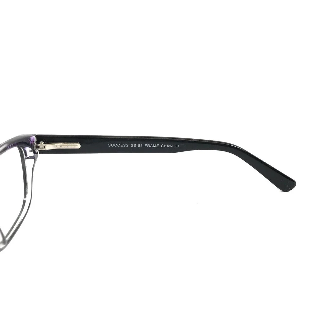 Success Eyeglasses Frames SS-83 PURPLE/BLACK Rectangle Full Rim 50-19-140